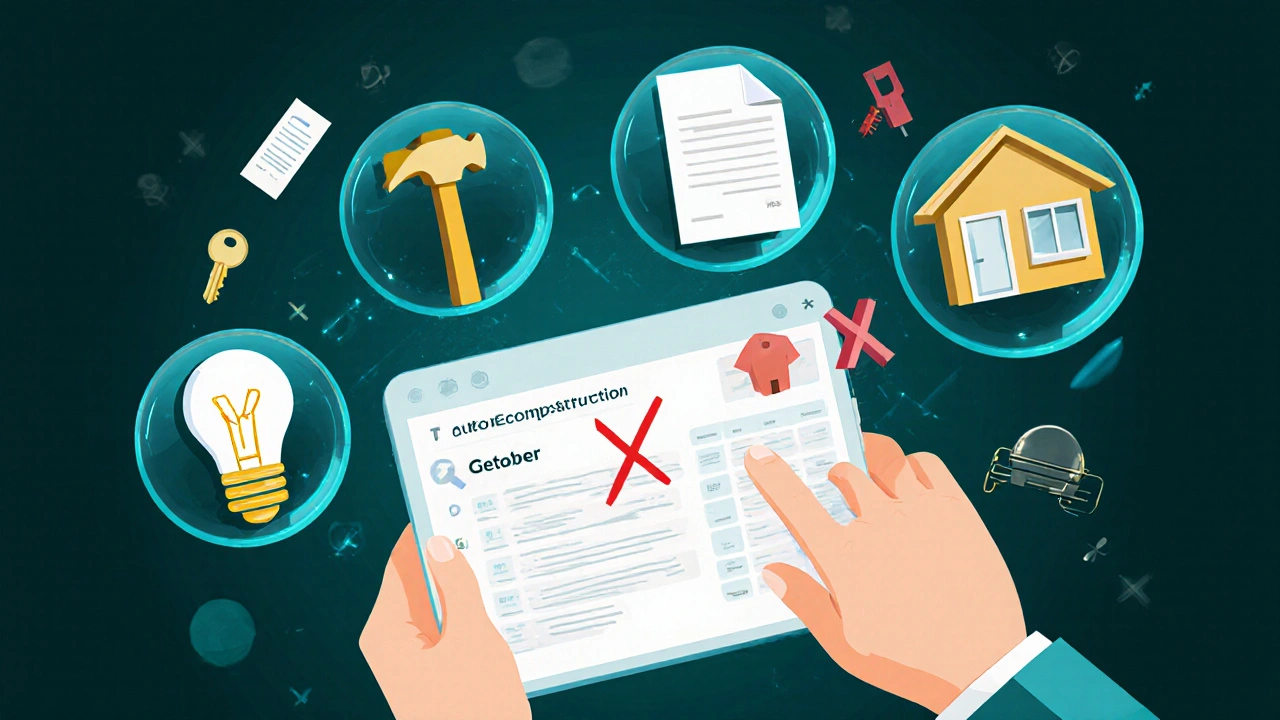 Osoba používá daňový software s ikonami deductible nákladů a vyloučených výdajů.