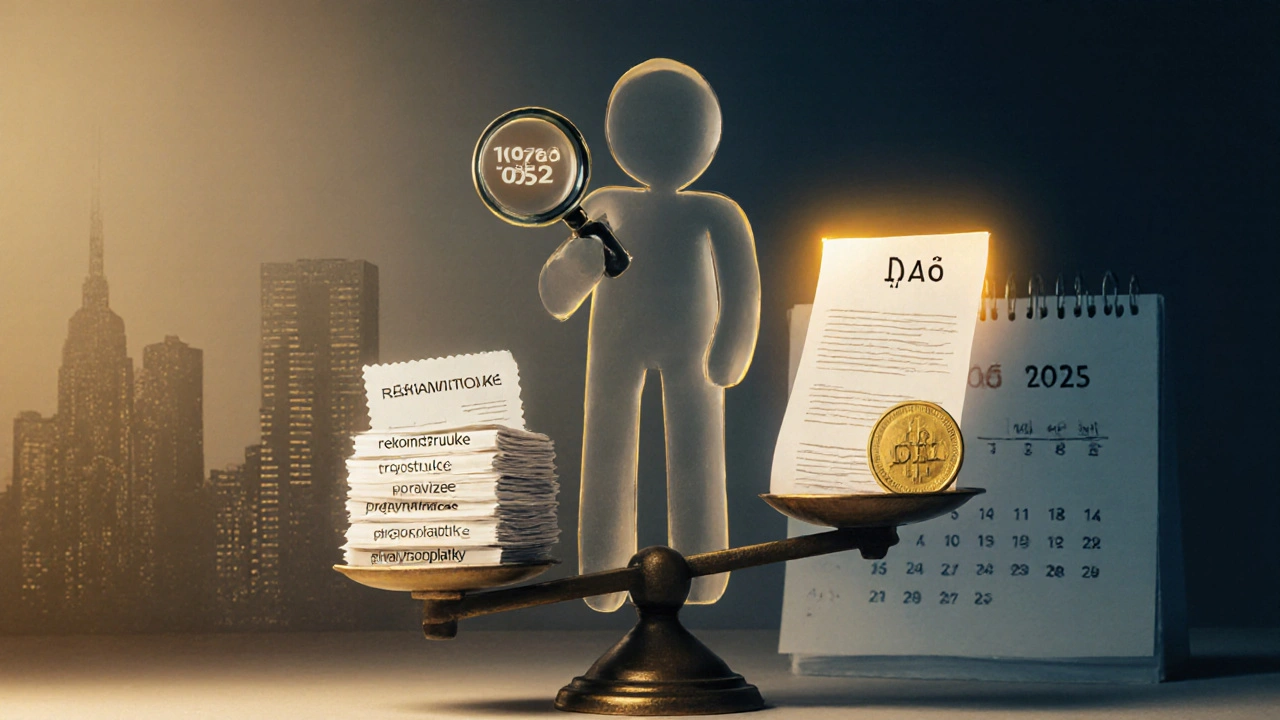 Váha s náklady na jedné straně a daní na druhé, symbolizující výpočet zisku z prodeje.