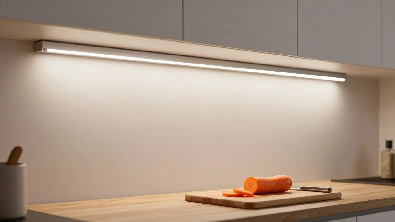 Osvětlení pracovní desky v kuchyni: Jak vybrat LED pásky a lišty pro ideální světlo