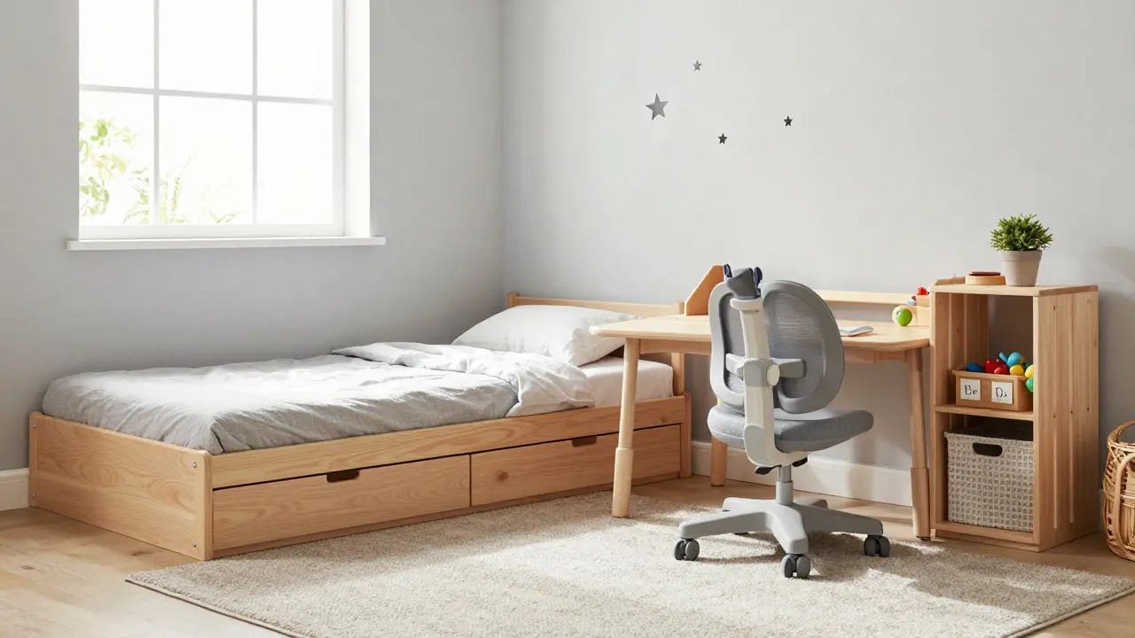 Dětský pokoj v garsonce: jak vybrat skládací a modulární nábytek pro omezený prostor