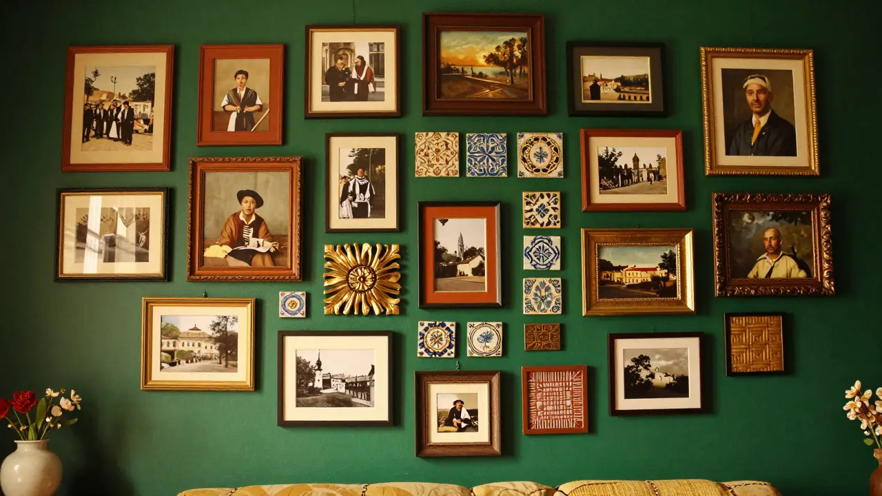 Maximalistická galerie na stěně: jak vytvořit vrstvenou stěnu s osobním příběhem
