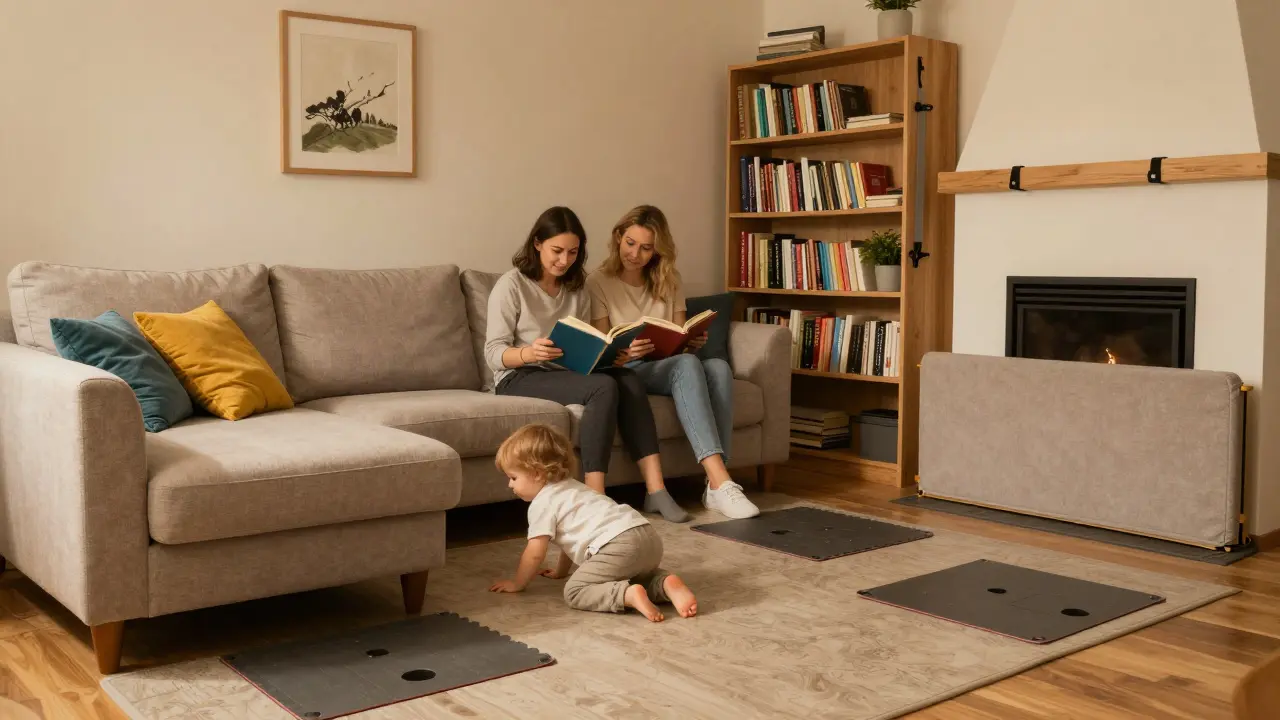 Obývací pokoj pro rodiny s dětmi: odolné a bezpečné řešení