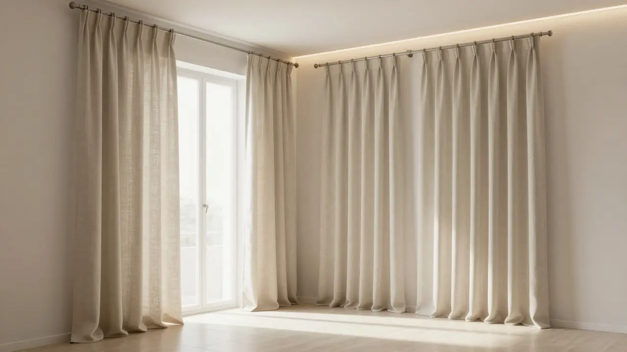 Závěsy od stropu: jak opticky zvýšit místnost a vytvořit dojem prostornosti