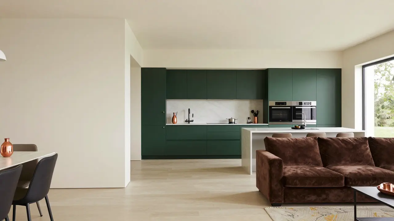 Barevná paleta kuchyně a obýváku: Jak sladit otevřený prostor