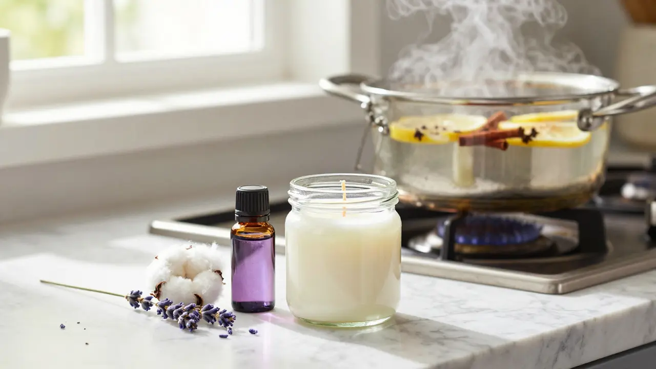 Ingredience pro domácí výrobu svíček a vaření koření
