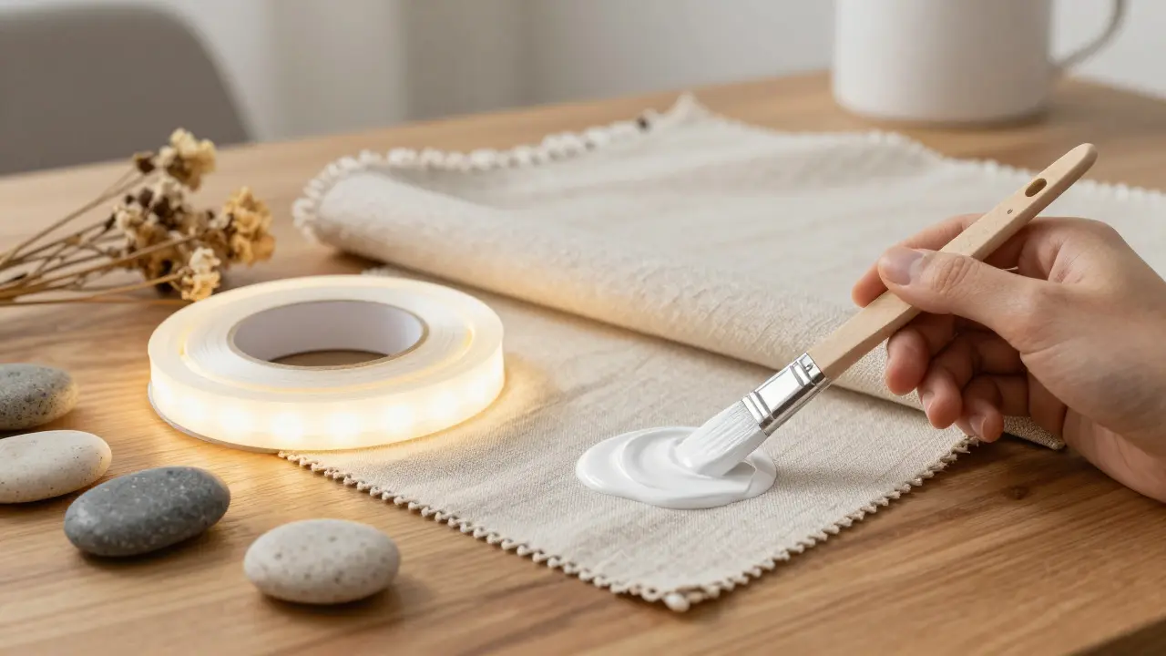 DIY dekorace: barva, LED pásek, látka a přírodní materiály
