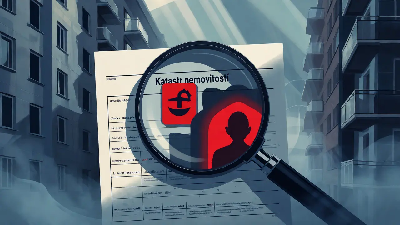 Lupa odhalující skryté zástavy v katastru nemovitostí