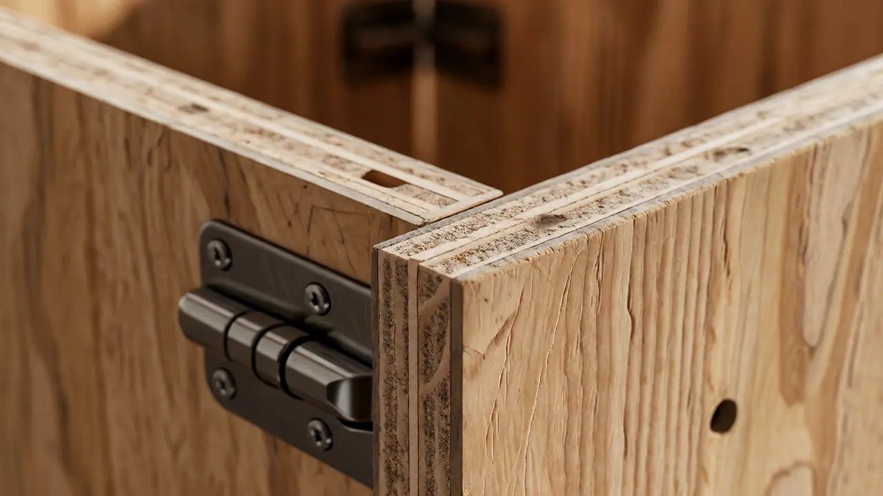 Detail konstrukce nábytku s důrazem na tloušťku materiálu
